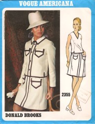 2355 DONALD BROOKS 70 SUIT JACKET,SLVLSS BLOUSE,SKIRT PATTERN 12